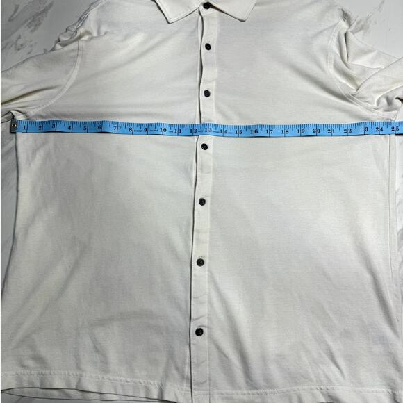 MENS J FERRAR CREAM LONG SLEEVE BUTTON DOWN/UP SHIRT SIZE XL 100% COTTON - Picture 7 of 9